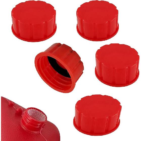 5 Gallon Gas Can Cap Replacement, For Most 1/2/3/5 Gallon Gas Cans, Portable Gas Tank Lid For 5+ Gallon Plastic And Metal Gas Cans, Includes Spout