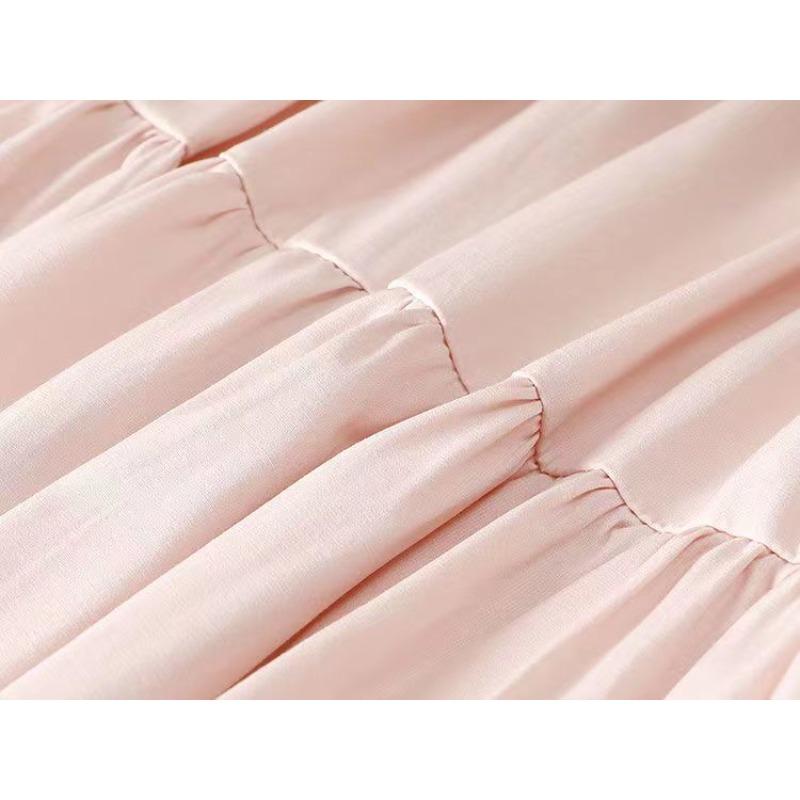 Women's White High Waist Tiered Maxi Skirt Elastic Waist A-Line Lightweight Casual Long Skirt