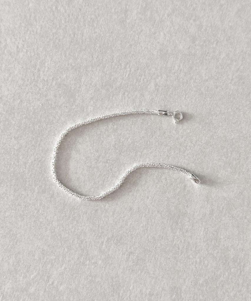 Code.H (Silver 925) Shiny Knit Chain Bracelet