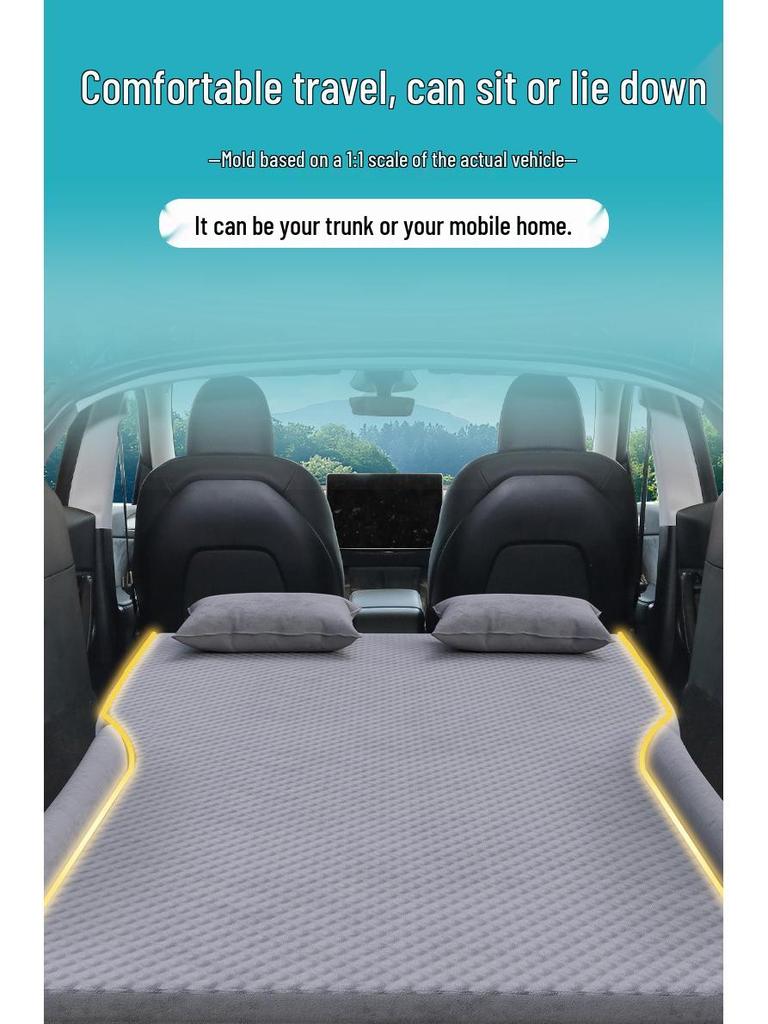 Tesla Model Y Refresh Trunk Mattress: Rear Seat Inflatable Sleeping Pad by Mao Dou Ya.