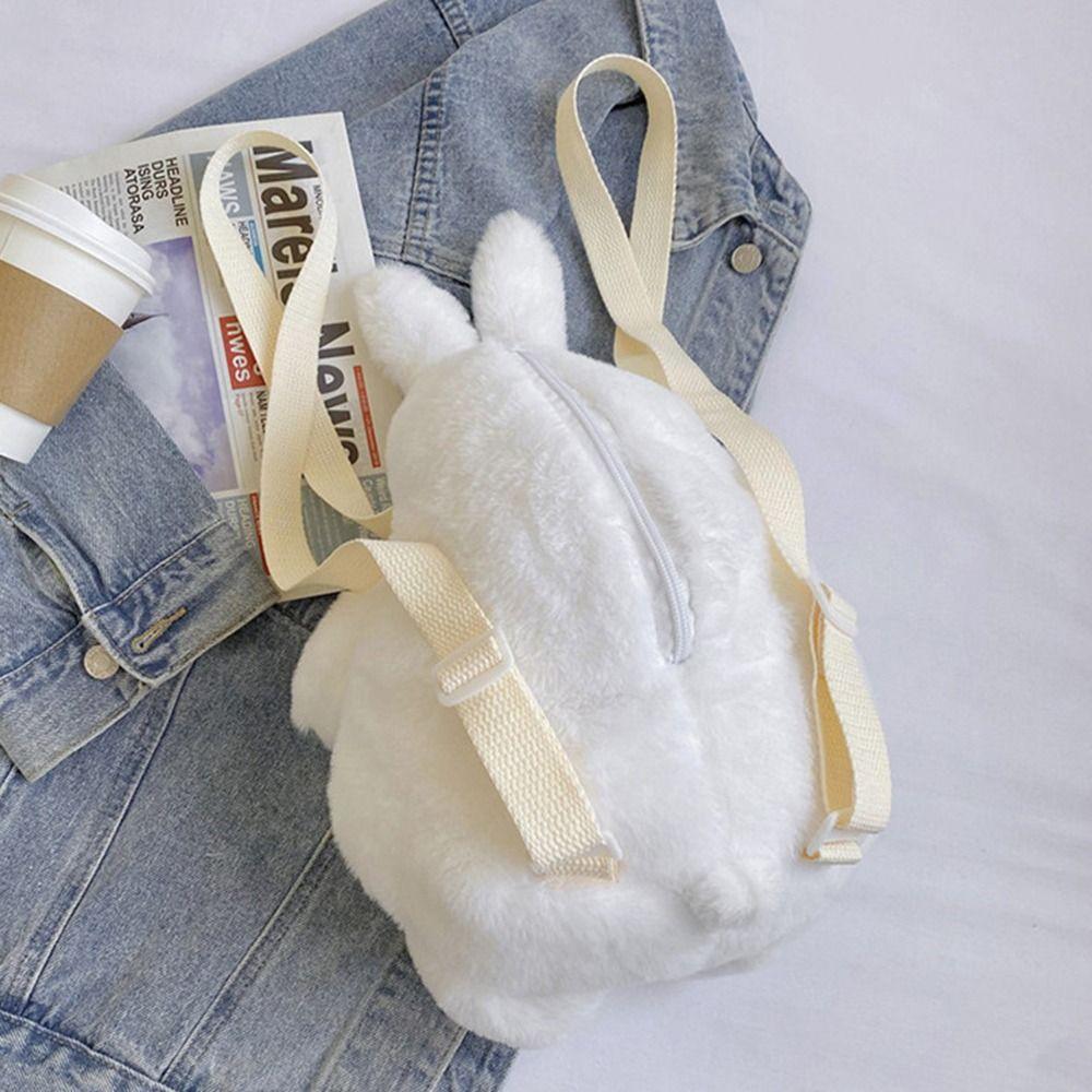 New Soft Plush Anime Plush Backpack Duck Rabbit Shape Large Capacity Shoulder Bag Cartoon Cute Toy Bag Women Girls