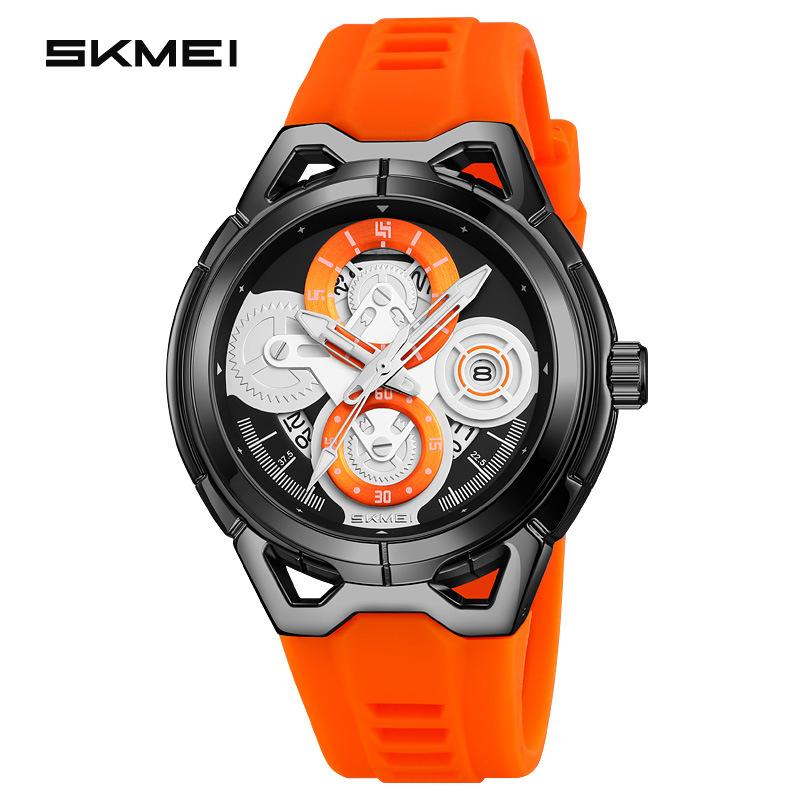 New Mechanical Wind Men's Watch Waterproof Silicone Tape Calendar Quartz Watch Watch