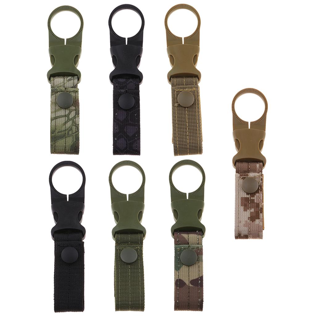 Webbing Buckle Keychain Water Bottle Holder Strap Carabiner Multi-function Hook Outdoor Camping Tool