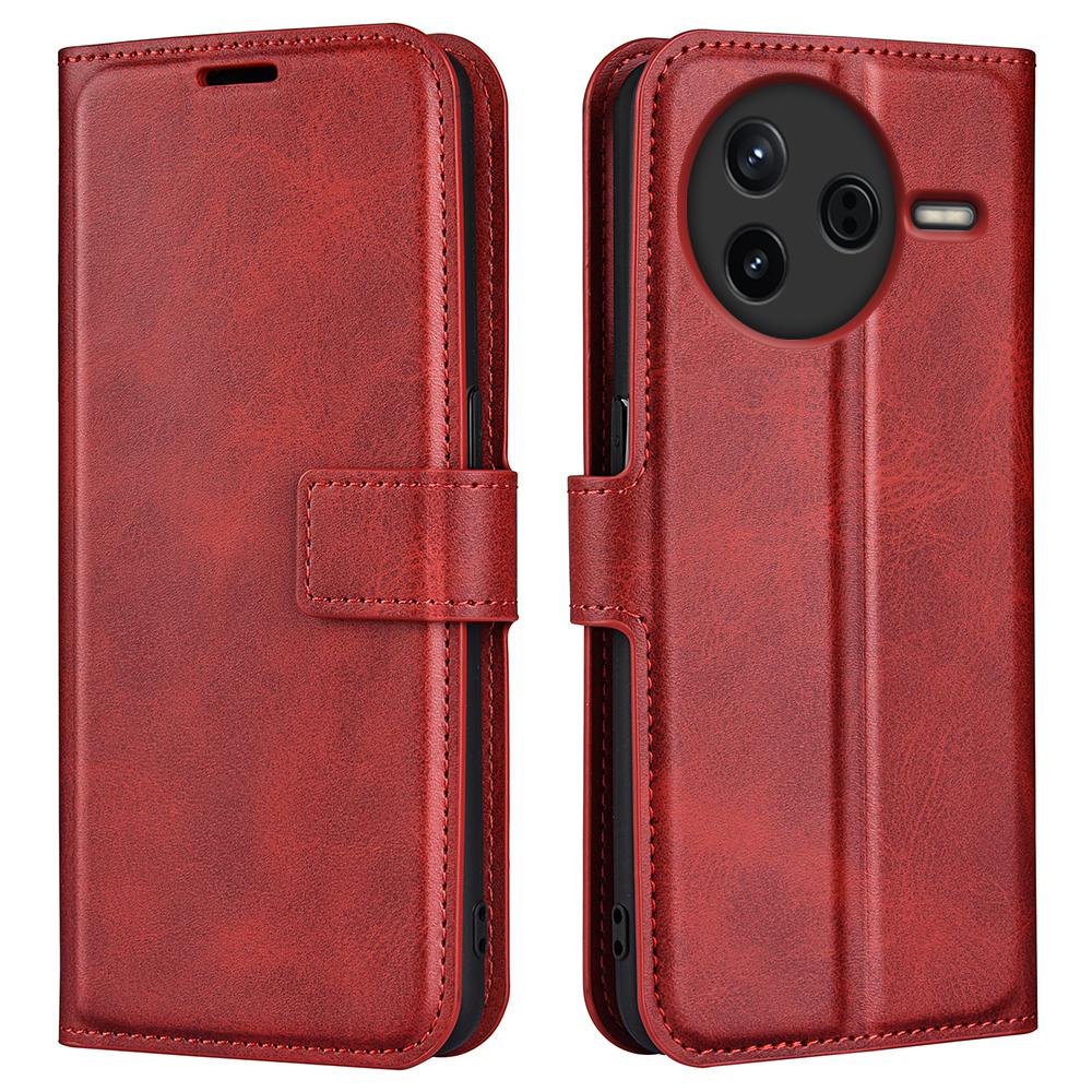 For Xiaomi Redmi K80 5G Stand Case Anti-Scratch Calf Texture Leather Phone Cover