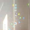 Star Sun Catcher Faux Crystal Prism Rainbow Maker Stars And Moon Colorful Hanging Suncatcher for Window Home Garden Decoration