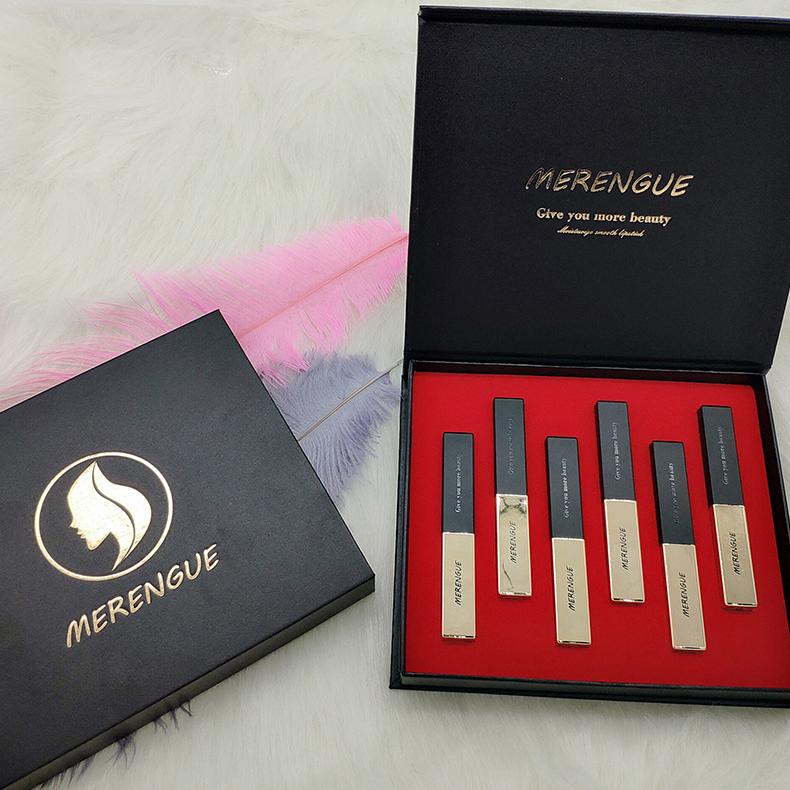 Tanabata Valentinstag Hot Send Girlfriend Small Gold Bar Thin Tube Matte Matte Matte Neue Farbe Lippenstift Lasting Students Set