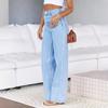 2025 Women's Commuting Wide-Leg Jeans: Washed Elastic European-American Style
