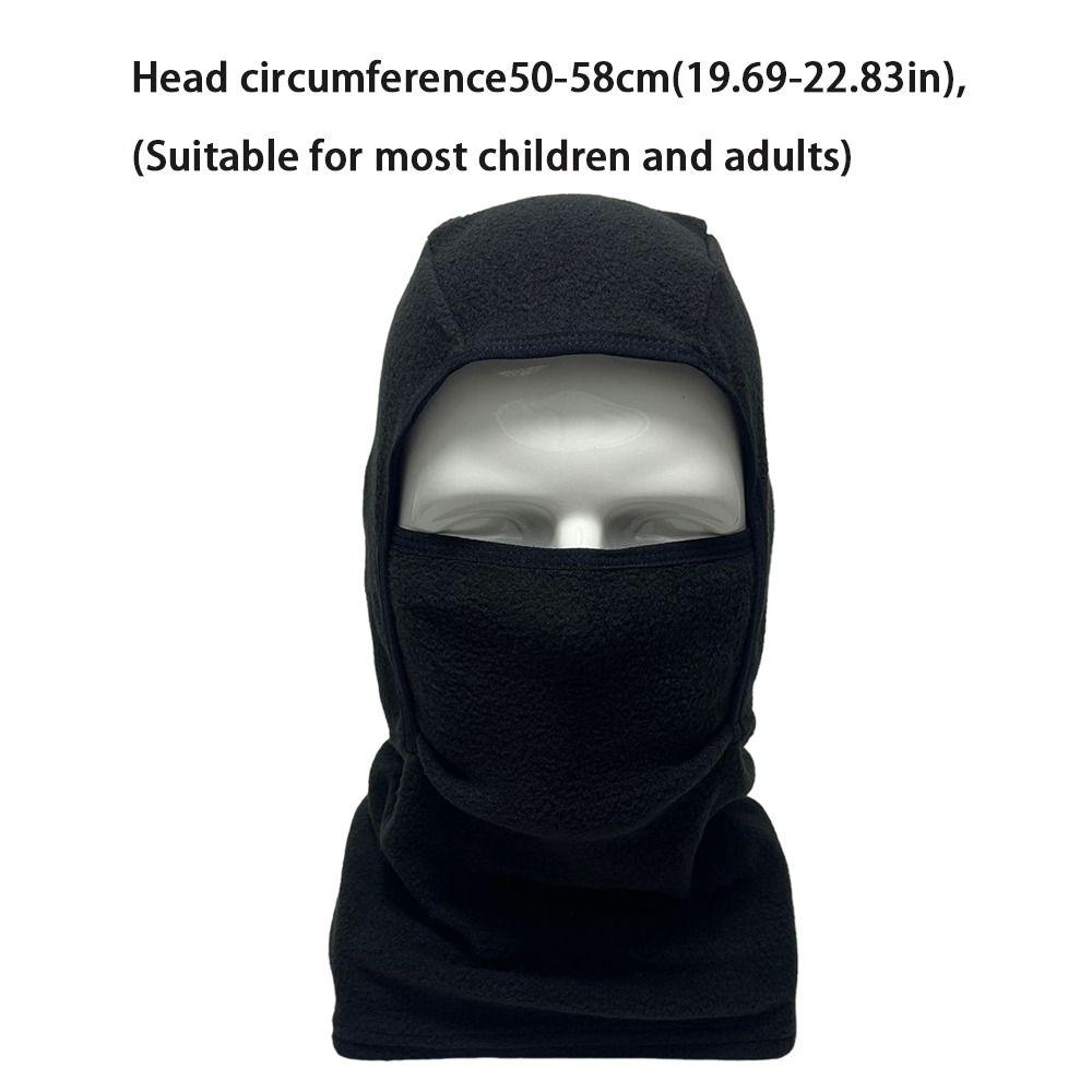New Parent-Unisex Balaclava Hat Fleece Warm Ring Scarf Pullover Cap Windproof Ski Earmuffs Hat for Children Boys Girls