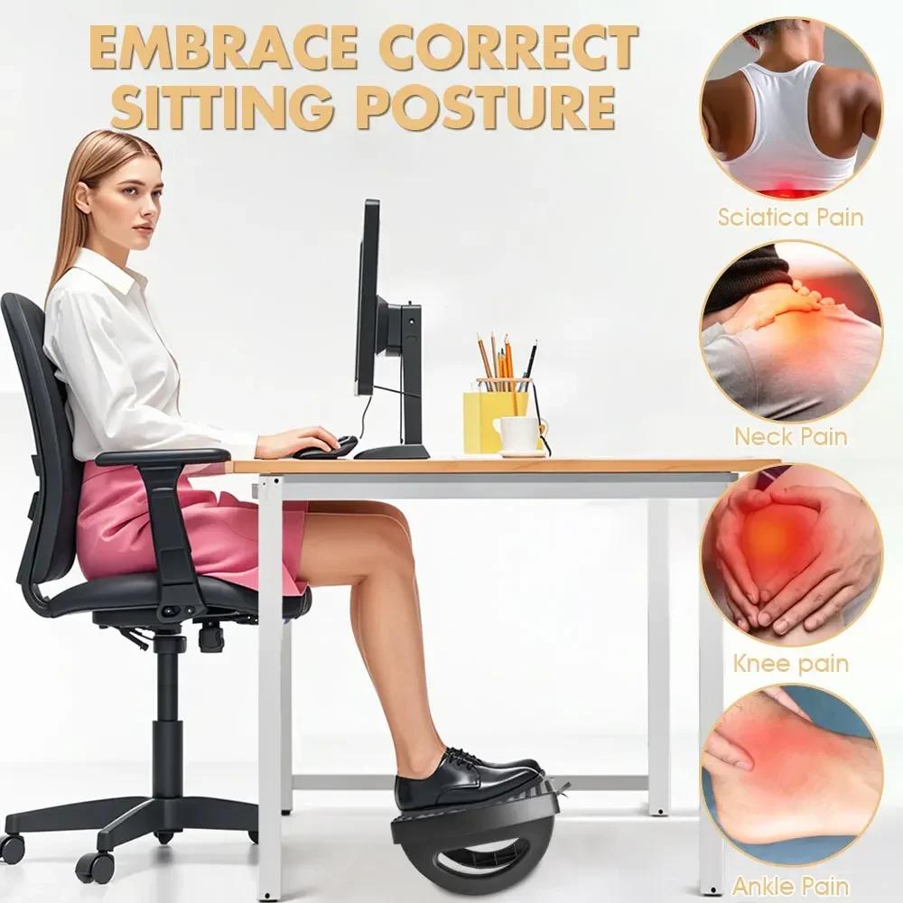 Massage Roller Footrest Stool for Bathroom Toilet Ergonomic Non Slip Stool Posture Correction Pain Relief for All Ages