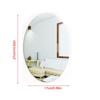 slivery Oval Vanity Mirror Lightweight Self-Adhesive Mirror Stickers  Makeup Application