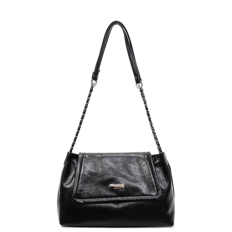 Casual retro bag women's large capacity 2025 new fashion chain shoulder bag texture class commuter tote bag