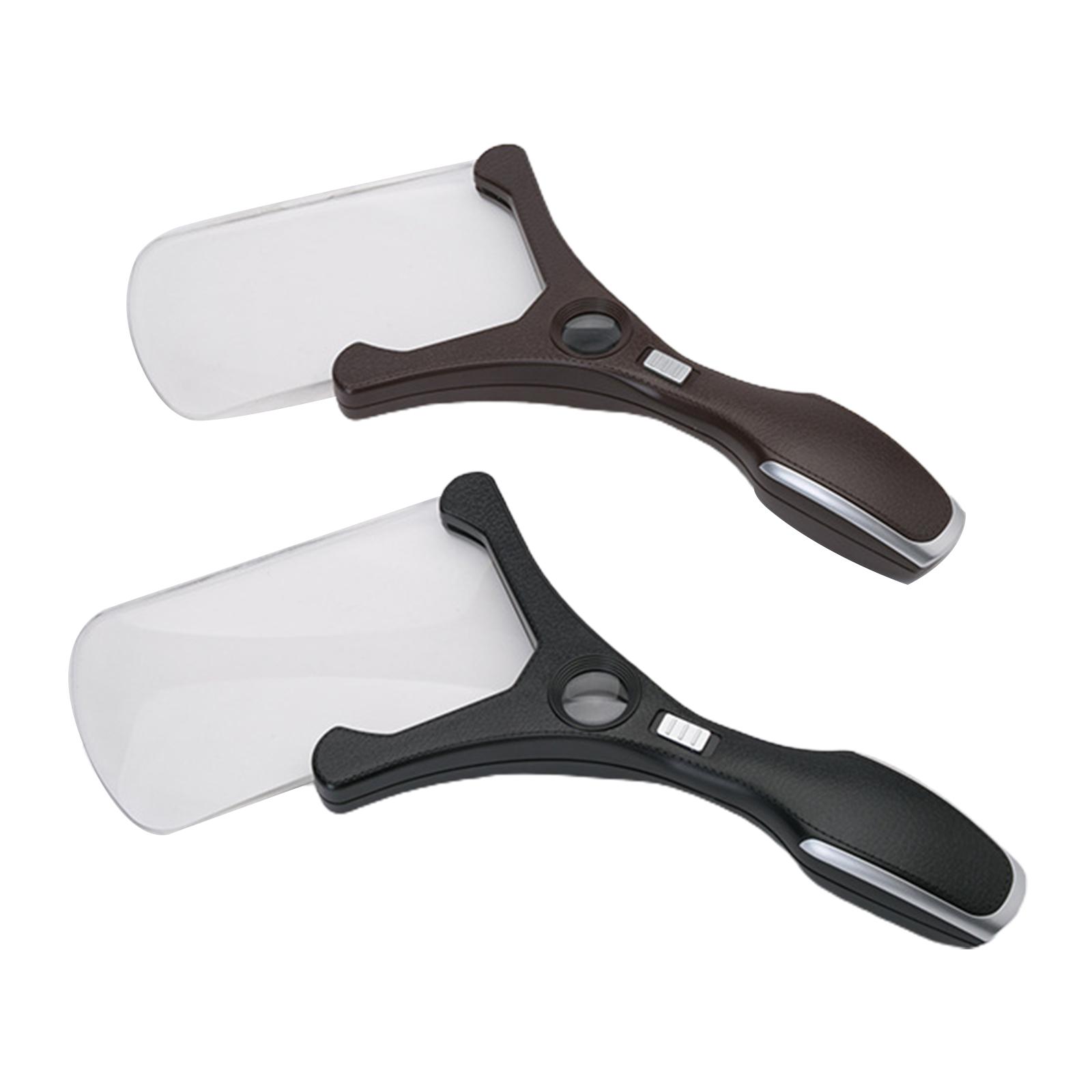 

Handhold LED Magnifier- with 4 LED Light 2.5X / 25X Magnification for Reading Close Work Documents- Images- Photos Gift