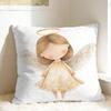 Pillow Cover Watercolor Cute Angel Girls  Novelty Pillow Case For Sofa Home Decoration Pillowcases