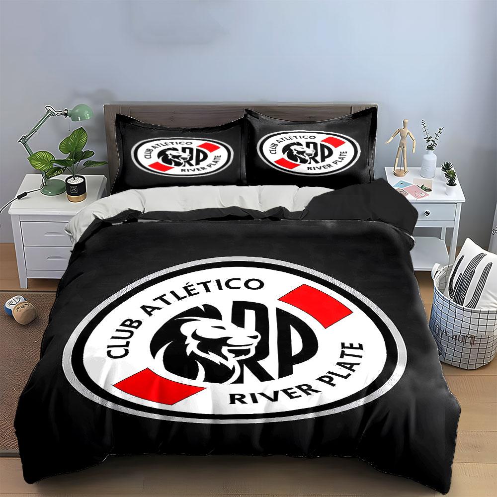 "Club Atlético River Plate Set" Bedding Duvet Cover Set Duvet Cover Pillowcases  (1 * Duvet Cover 2 * Pillowcases, Without Duvet Insert)