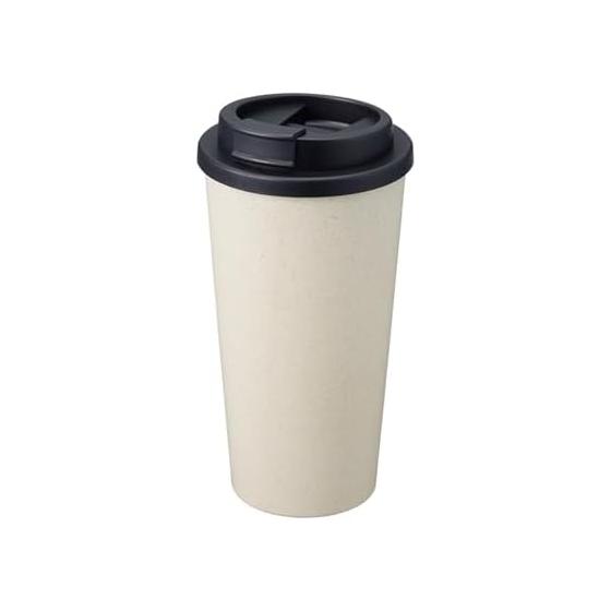 Bamboo Fiber Tumbler 480ml | Bamboo Coffee Cup Convenience Store Cup Plastic Lightweight Unbreakable Portable Mug with Lid Portable Direct Drip