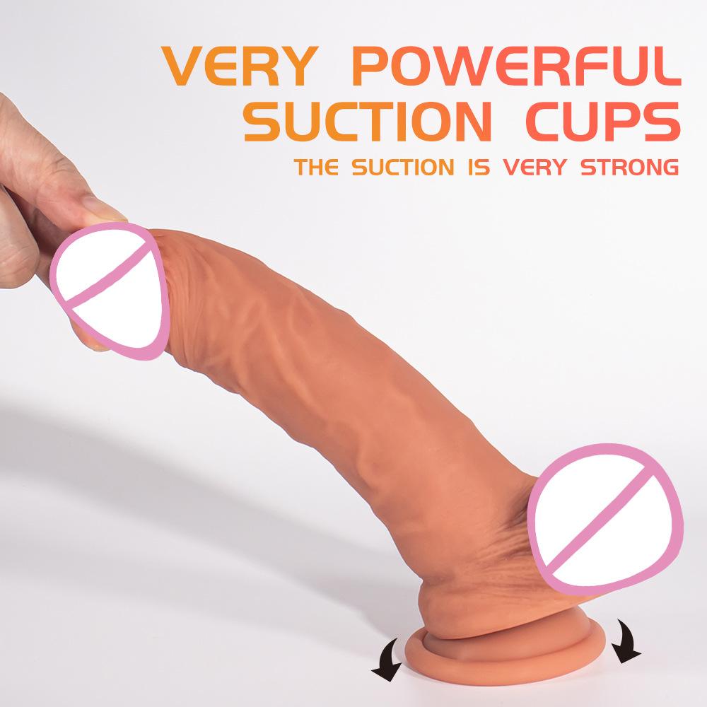 Liquid Silicone Simulation Skin Massage Dildo Female Orgasm  Masturbation  Adult Sex Toy