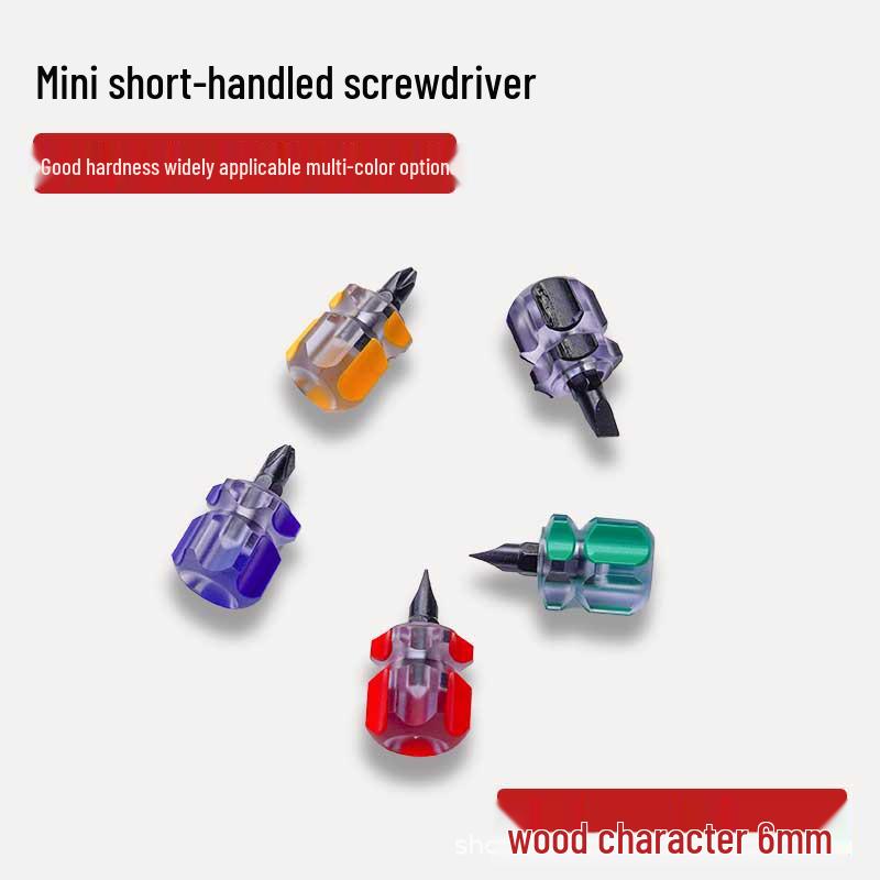 Mini Transparent Handle Screwdriver with Turnip Head - Phillips, Slotted, Torx