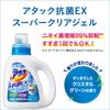 Attack Antibacterial EX Super Clear Gel Laundry Detergent, Liquid, Refill, 1.6kg