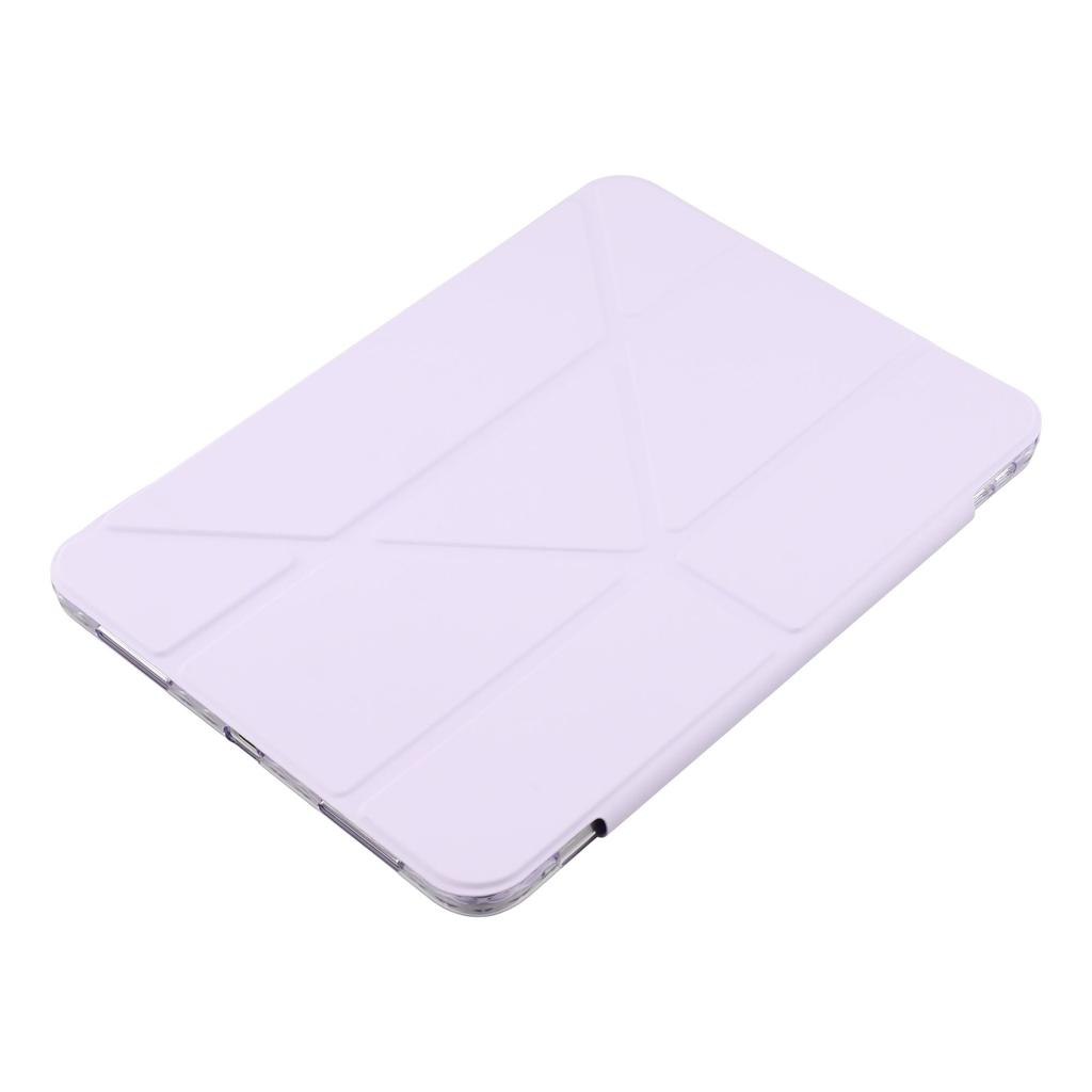 For iPad (2025)/10.9 (2022) Case Magnetic Dual Clasp PU TPU Acrylic Origami Stand Tablet Cover