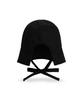 Bajal Va Curved Oval Metal Bonnet Hat Black