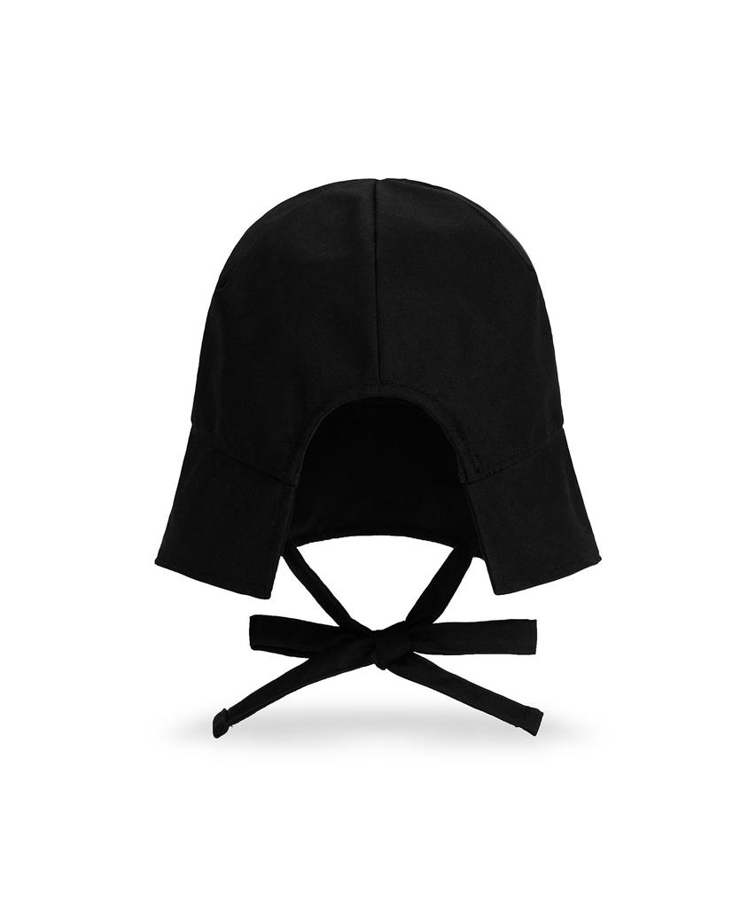 Bajal Va Curved Oval Metal Bonnet Hat Black