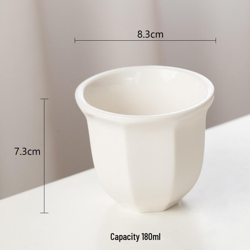 Middle Eastern Ceramic 180ml Handheld Tea & Espresso Cup with Latte Art Design 180ml
