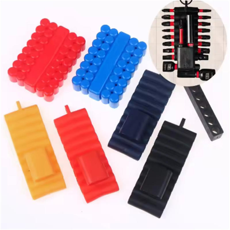 22 Hole Storage Rail Holder Bit Organizer Strip Wall Mounted Screwdriver Bit Storage Holder for Workshop Garage Hardware Tool Organization