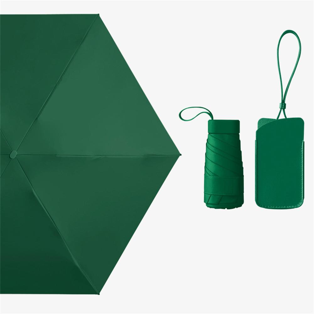 Outdoor Mini Umbrella 6-fold Portable Folding Ultralight Uv Protective Sun Rain Umbrellas Parasol Umbrella