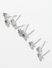 L&Co K10 WG White Gold Natural Garnet Ceramic Earrings, Hypoallergenic, 46-6186