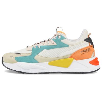 Rs-Z Tela Piel Sintética Capa Doble Piel de Vaca Hc Deportes Cómodos de Caña Baja Estilo de Vida Zapatos Casuales Zapatilla Unisex Blanco Azul Naranja 383368-01