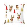 White Christmas Pillow Case Cute Santa Claus Elk   Cover Winter Snowflake Decorative Cases