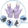 1 Pair Warm Plush Gloves Cutout Finger Tips Thick Plush Funny Cartoon Face Knitted Soft Elastic Anti-slip Warm Touch Screen Cycling Gloves
