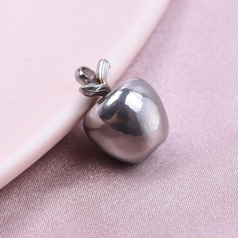 2pcs Fashion Apple Charms In Bulk Stereoscopic Fruit Pendants Stainless Steel Charms For Jewelry Making Supplies DIY Accessories