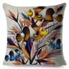 Exotic Flower Cushion Cover Orchid Palm Leaf Design Decorative Throw Pillow Case Living Room Bedroom Sofa Decor