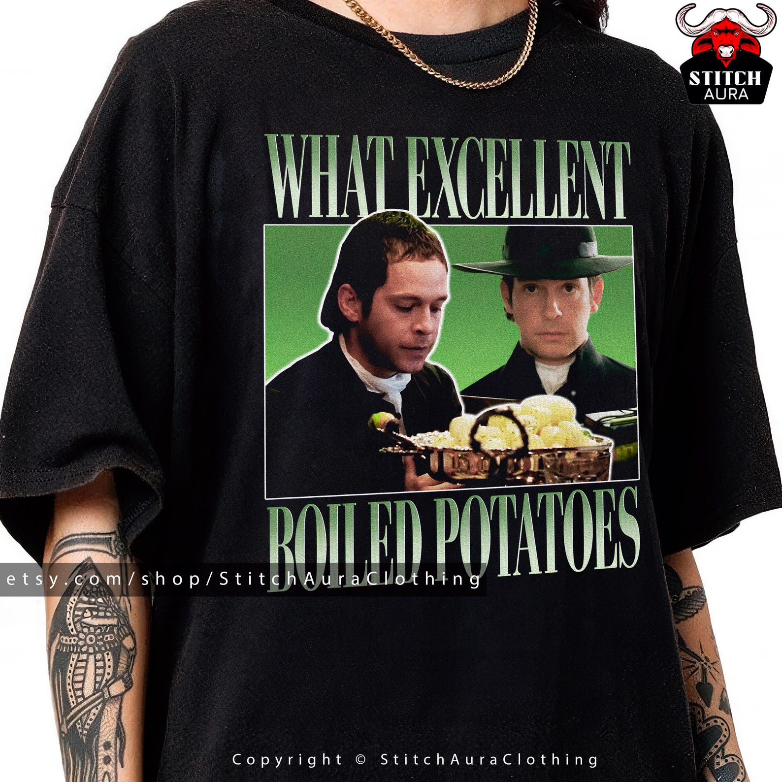 Boiled Potatoes Funny Meme T-Shirt,Elizabeth Bennet Ring Dress,Fitzwilliam Darcy Shirt,Bennet Doll,Jane Austen Hoody,Pride and Prejudice Tee 3XL