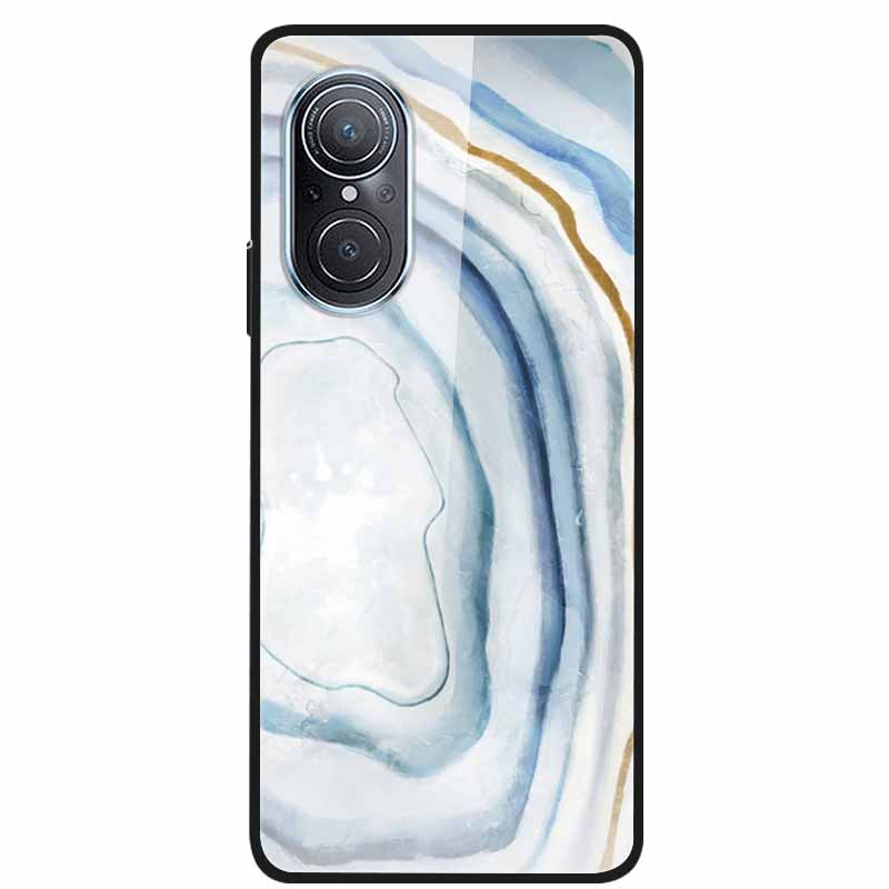 For Huawei Nova 9 10 Case Marble Tempered Glass Cover Hard Back Case For Huawei Nova9 10 SE Capa Nova10 Shockproof Funda Coque