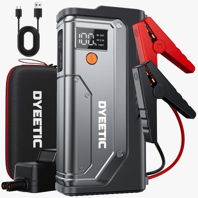 DYEETIC Jump Starter for 12V Vehicles, Engine Starter with 5000A Peak Current (Compatible with 8.5L Gasoline and 6.5L Diesel Vehicles), Emergency Engi