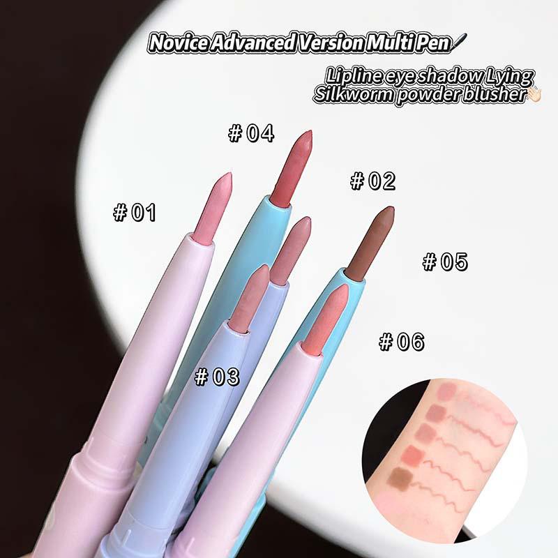Cappuvini Double-Head Matte Lipstick Waterproof Velvet Nude Lip Liner Pencil Red Brown Pigment Lips Makeup Long Lasting Lip Tint