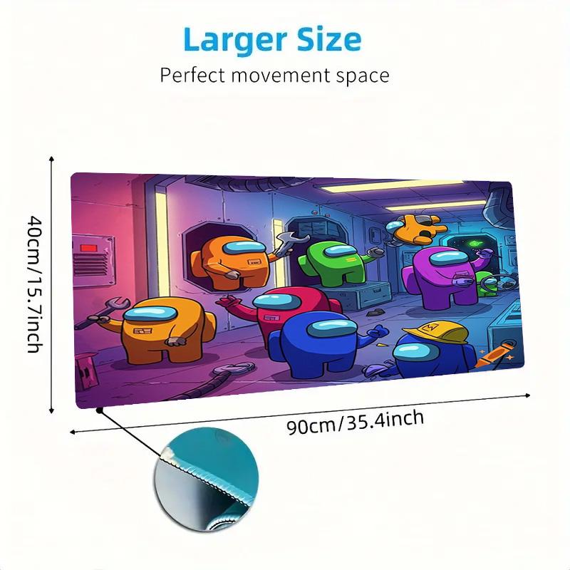 Among Us Color Mouse Pad Large Gaming Table Cushion Non-slip Laptop Tablet Big Mousepad XXL Mat Mini PC Playmat With Lock edge