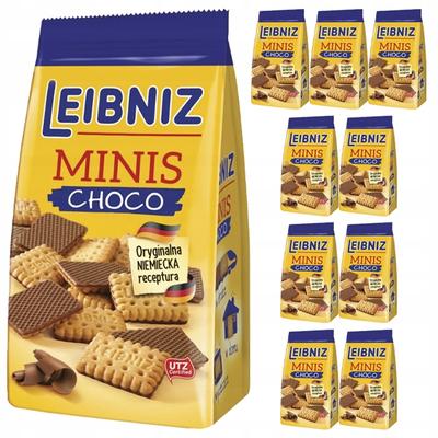 Pakiet 10Szt. Herbatniki Leibniz Minis Choco 100G