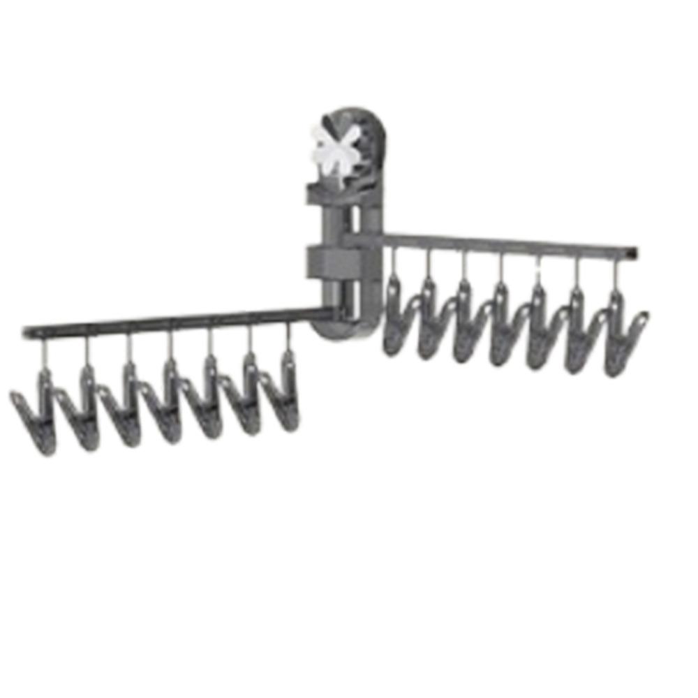 2/4 Штанги Присоска Зажим для Носков Настенное Крепление Без Сверления 180° Вращающаяся Вешалка для Одежды Ветрозащитная Складная Настенная Сушилка для Полотенец