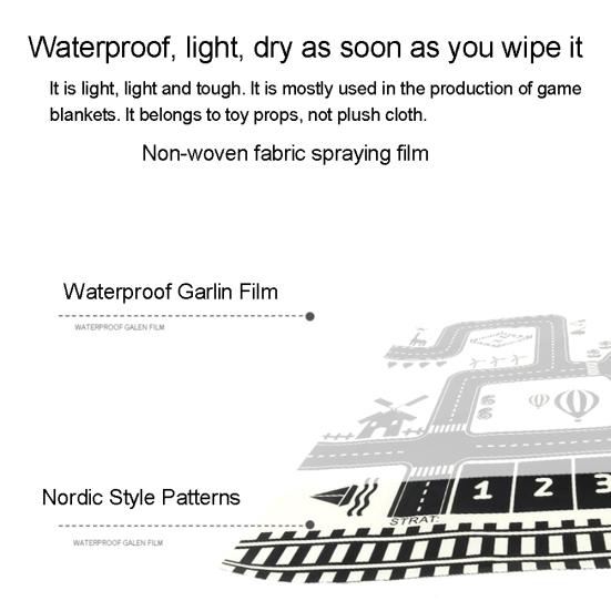 83x59cm Kids Car City Road Play Mat Carpet Traffic Signs Blocks Education Toy