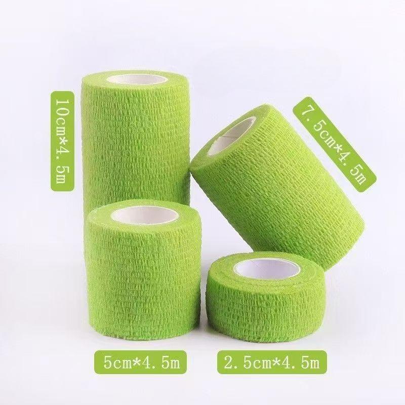 

1PC Sports Self-Adhesive Elastic Bandage, Wrist And Knee Protection Anti Abrasion Hand Tape, Pet Bandage Fixed High Elasticity Bandage Roll 2.5cm*4.5m зелений
