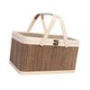 Bamboo Woven Basket Grocery Flower Hamper for Cake Bread Picnic