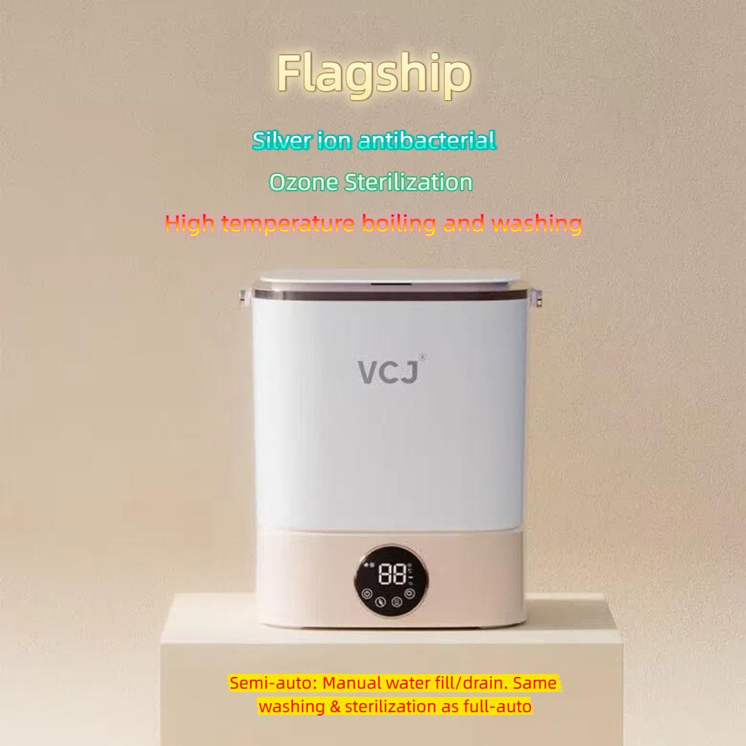 

Мини-полностью автоматическая стиральная машина, автоматическая машина для мытья нижнего белья с возможностью подачи и вывода воды, бытовая машина для чистки носков 【Semi-auto】Flagship