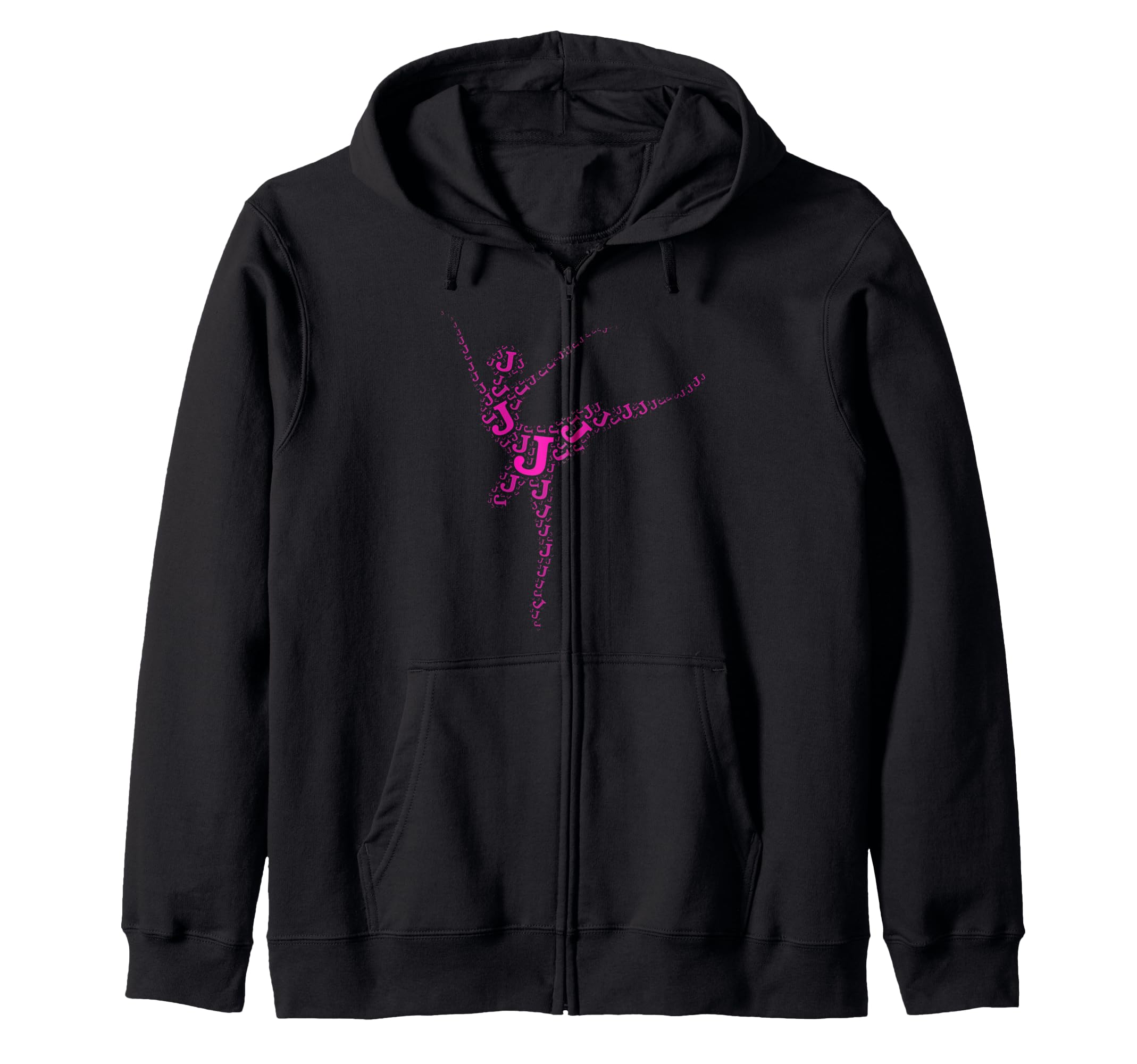 

Ballerina Alphabet J Personalized Monogram Dance Ballet Gift Zip Hoodie чёрный