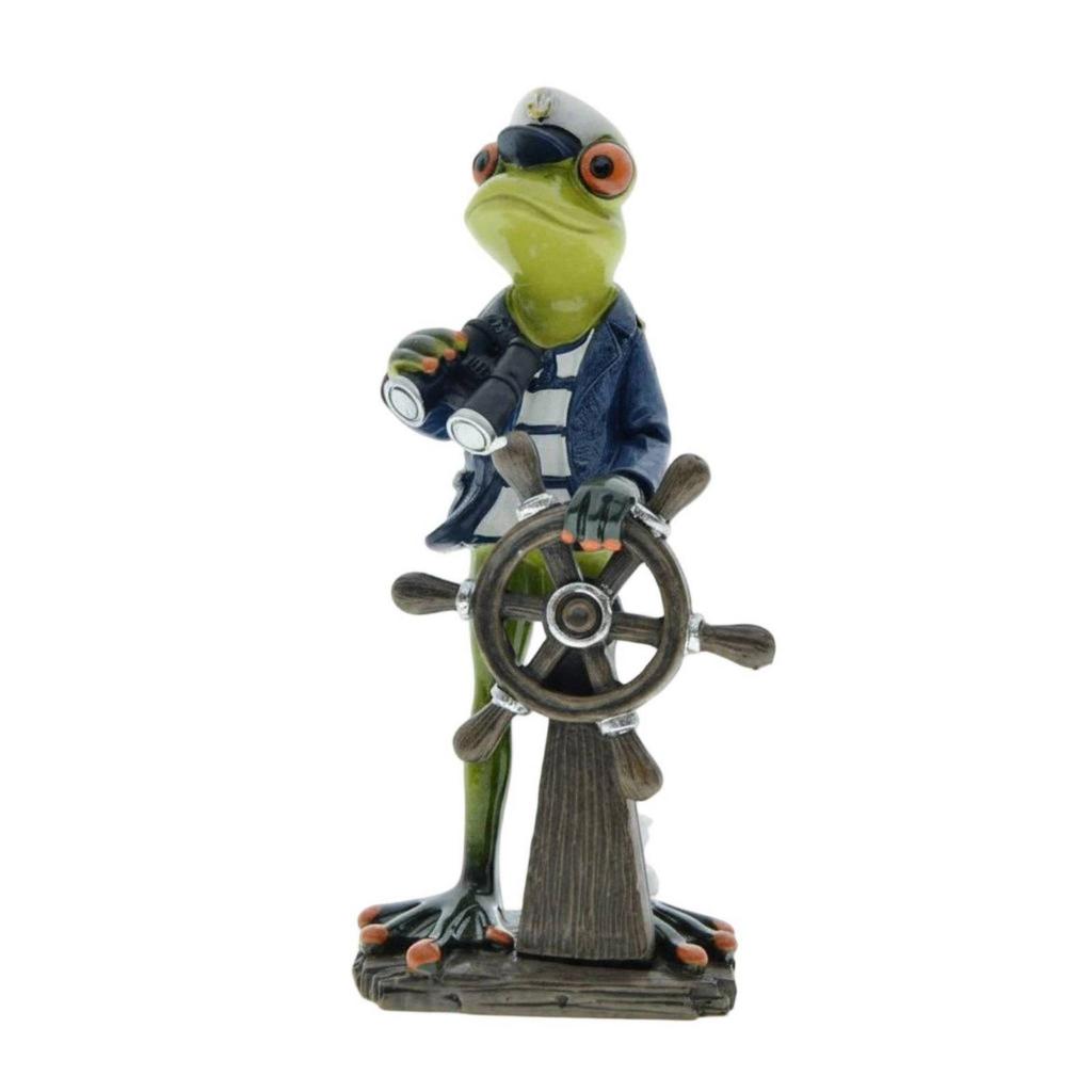 Skurrile Froschstatue Harzfigur für Wohnaccessoire Dekorative Tierskulptur