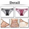 White Fang Set of Lace Sexy TT209S3 Women's 3-Piece Panties, See-Through Lingerie, (3-Piece Set, Q)