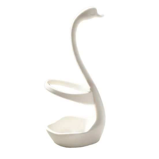 3D Printed Elegant Swan Storage Rack with Ventilation And Draining Base, Multi-Purpose Toothbrush Holder Pen Organizer Cutlery Stand for Bathroom