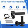 Throttle Grip Kit 3 Pin Surron Style For Ebike Full Twist Throttle For Macfox 12V-72V For Happyrun Freego Heybike